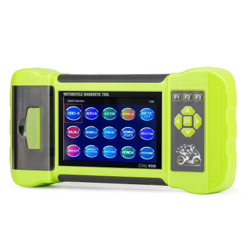 JDiag M300 Motorcycle Diagnostic Tool Read/Clear Fault Codes Digital Waveform Display ABS System Test Battery Analysis Print Test Results