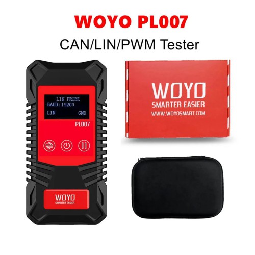 WOYO PL007 CAN LIN PWM Signal Tester, CAN BUS Analyzer Read Baud & ID Data, Automatically Recognize the Direction of CAN-H & CAN-L