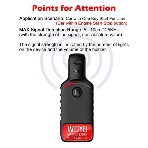 WOYO PL011 PKE(Passive Keyless Entry) KSS(Keyless Start System) KIS(Keyless Ignition System)Tester Diagnostic for Handle Sensors & LF Antennas