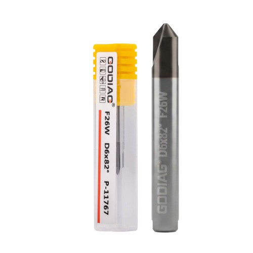 GODIAG F26W 82° Dimple Cutter φ6x82°x48L-0.8x2T For SILCA MATRIX PRO, MATRIX EVO, MATRIX SLX, MATRIX SX, MATRIX S
