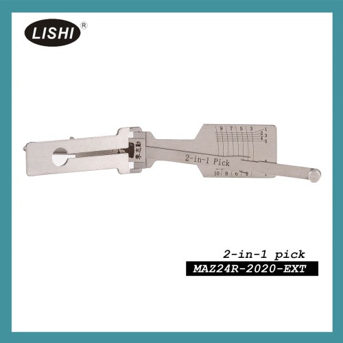 LISHI MAZ24R Flat Milling Tool (10-CUT) 2-in-1 Pick & Decoder for Mazda Door Locks/Lock Trunk /Anti-Glare