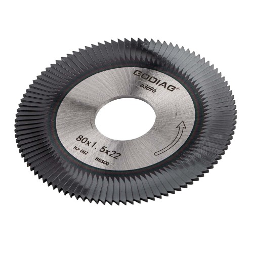 GODIAG HJ-SG2 Side Milling Cutter φ80x1.5xφ22 For SILCA DUO, OPERA III; OPERA IV; TARG 2000, TECH3; TECHNICA,PRIMA LASER MACHINE