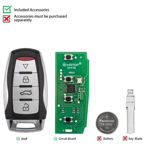 KEYDIY KD ZB64 Universal Smart Remote Key 4 Buttons 5pcs/Lot