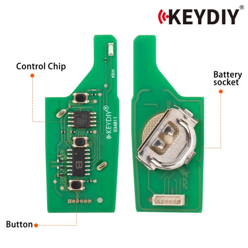 KEYDIY KD B47-3 Universal Flip Remote Key 3 Buttons for Peugeot Type 5Pezzi/Lot