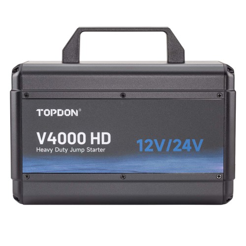 Avviatore Jump Starter TOPDON V4000 HD 12V e 24V 4000A Potenza di Picco &brvbar; Fino a 60 Avvii Ricarica Rapida in 3.5h