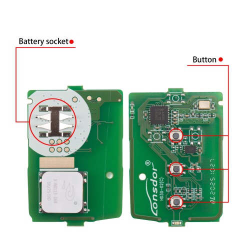 Lonsdor HD30-02 HD30 Smart Key 3 Buttons for Honda Supports ID46 ID47 ID4A