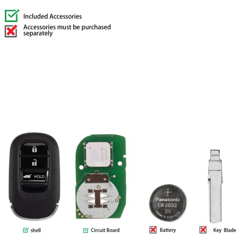 Lonsdor HD30-19 Smart Key Universale 3 Tasti per Honda (2013-2025) - Supporto ID46/ID47/ID4A