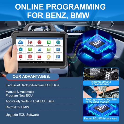 95% Nuovo-Launch X-431 PAD VII PAD 7 Elite Strumento Diagnostico per Autoveicoli di Calibrazione ADAS Supporta la Codifica e la Programmazione online