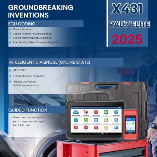 95% Nuovo-Launch X-431 PAD VII PAD 7 Elite Strumento Diagnostico per Autoveicoli di Calibrazione ADAS Supporta la Codifica e la Programmazione online