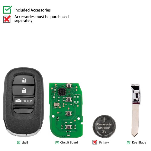 KEYDIY KD ZB46-3 (Trunk) Universal Smart Remote Key 3 Buttons for Honda Type