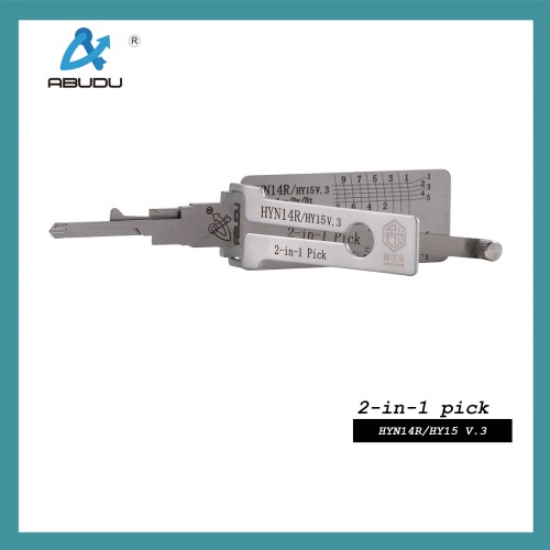 Abudun ABUDU HY15/HYN14R Flat Milling Dual Track Opening and Reading 2-in-1 Tool, Tooth Depth (10-cut) IC CARD: 1098