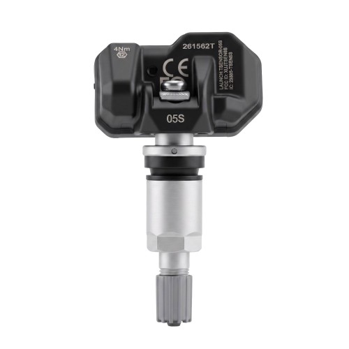 LAUNCH TSENSOR-05S RF TPMS Sensor (Overseas Configuration with Adjustable Angle Sandblasted Silver Aluminum) 4Pezzi/Lot