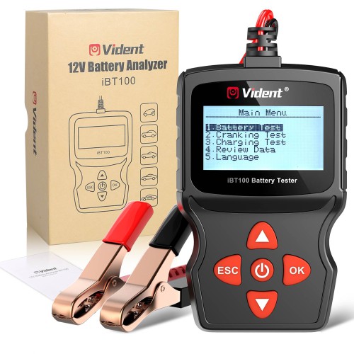 Nuovo Vident iBT100 12V Analizzatore di Batteria per Allagato / Piastra Piana AGM / Spirale AGM / GEL Batterie