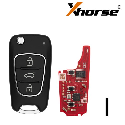 XHORSE XNHY22EN Second Generation Wireless Flip Remote Key 3 Buttons for KIA for Hyundai Type 5Pezzi/Lot