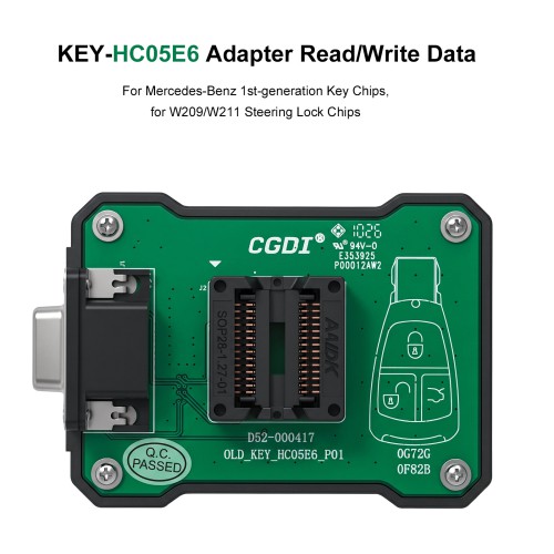 CGDI KEY-HC05E6 - Adattatore per Lettura/Scrittura Chip Chiavi Mercedes 1ª Generazione e Bloccasterzo W209/W211