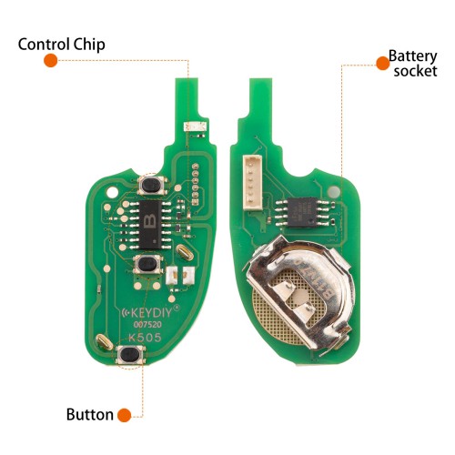 KEYDIY KD B11-3 (NEW) Universal Flip Remote Key 3 Buttons 5Pezzi/Lot