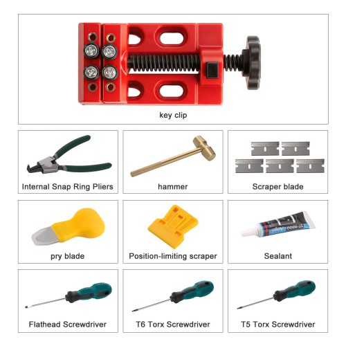 Yanhua ACDP Vtool - Kit Attrezzi per Taglio e Rimozione Guscio Chiave VAG 5C/5D