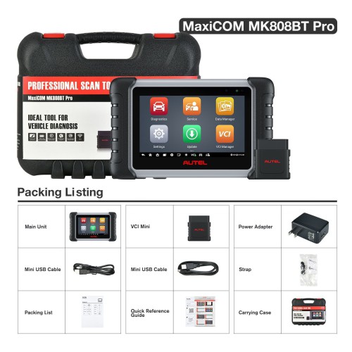(Spedizione UE)Autel MaxiCOM MK808BT PRO: Diagnosi Auto Professionale - Codifica FCA AutoAuth, Controllo Bi-Direzionale e 28+ Servizi
