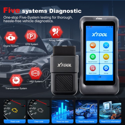 XTOOL TP300 Strumento diagnostico TPMS portatile per autoveicoli – Supporta 8 funzioni speciali, la diagnosi di 5 sistemi e 22 lingue.