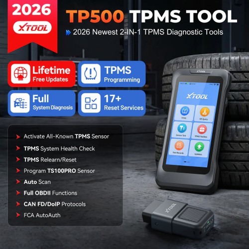 XTOOL TP500 Strumento diagnostico TPMS portatile per autoveicoli – Supporta 17 funzioni speciali, diagnosi complete di tutti i sistemi e 22 lingue