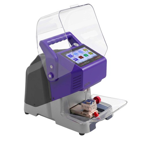 CG MONSTER G08 Key Cutting Machine Purple Color with T5 Clamp Built-in Battery, Bluetooth & WiFi, Vehicle Key Database Supports Fast & Stable Cutting