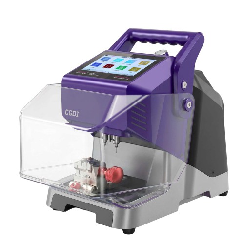 CG MONSTER G08 Key Cutting Machine Purple Color with T5 Clamp Built-in Battery, Bluetooth & WiFi, Vehicle Key Database Supports Fast & Stable Cutting
