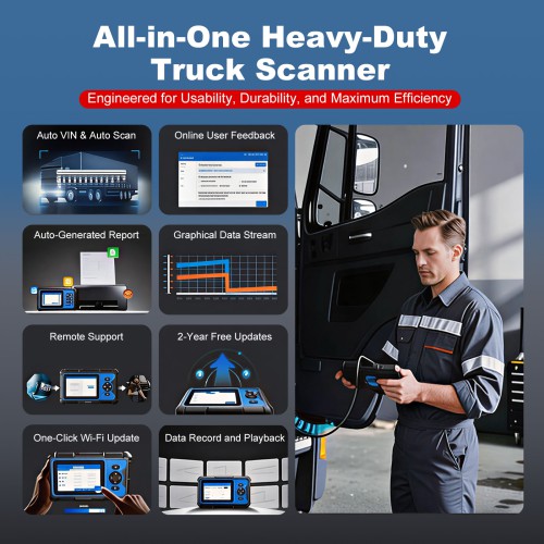2026 TOPDON Artidiag HD 5" Heavy-Duty Scan Tool Service Functions