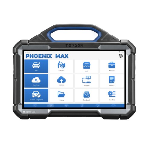 TOPDON Phoenix Max Automotive Diagnostic Scanner (Without Scope) 13.3" OE-Level Scan Tool, Docking Station, Cloud-Based Programming