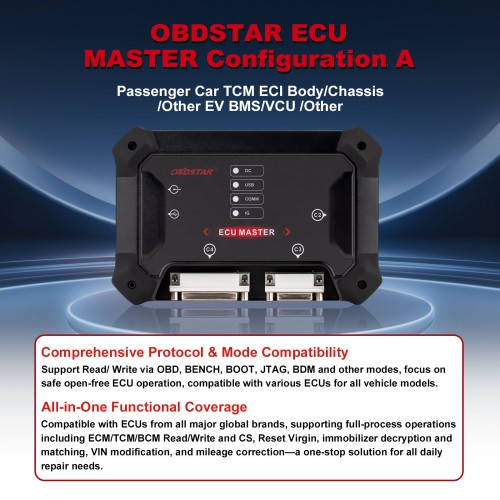 2026 OBDSTAR ECU Master A - Flasher ECU Professionale per Clonazione Centraline Motore, Cambio, Telaio ed EV (BMS/VCU)