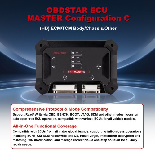 OBDSTAR ECU Master C Programmatore ECU su PC per Mezzi Pesanti - Clonazione ECM/TCM/BCM per Camion, Trattori e Veicoli OHW