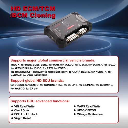 OBDSTAR ECU Master C Programmatore ECU su PC per Mezzi Pesanti - Clonazione ECM/TCM/BCM per Camion, Trattori e Veicoli OHW