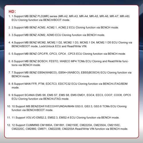 OBDSTAR ECU Master C Programmatore ECU su PC per Mezzi Pesanti - Clonazione ECM/TCM/BCM per Camion, Trattori e Veicoli OHW