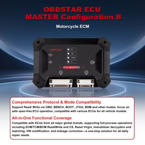 2026 OBDSTAR ECU Master B - Flasher ECU Professionale per Moto Clonazione ECM Compatibile con 100+ Brand e 300+ Modelli ECU