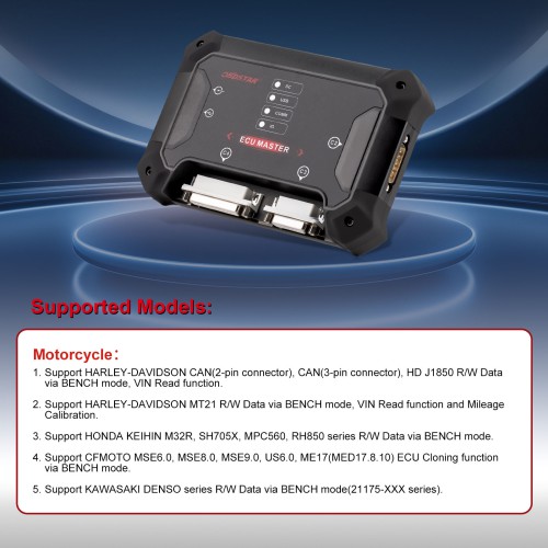 2026 OBDSTAR ECU Master B - Flasher ECU Professionale per Moto Clonazione ECM Compatibile con 100+ Brand e 300+ Modelli ECU