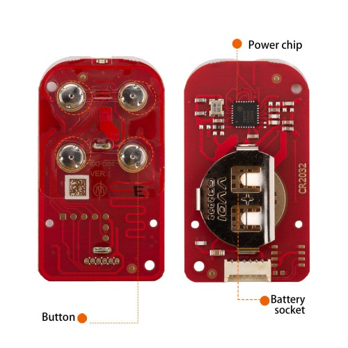 XHORSE XKXH23EN VVDI Garage Door Button Black Second Generation Wired Remote