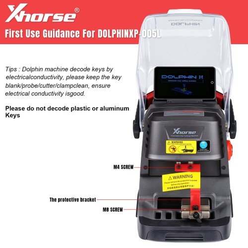 Seconda-Mano 95% Nuovo Originale Xhorse Dolphin XP005L XP-005L Automatic Key Cutting Machine con Touch Screen Regolabile e Batteria