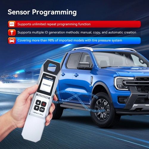 THINKCAR VENU IPRO Tire Pressure Diagnosis Tool, Supports Sensor Activation/ Programming/ Learning, Tire Pressure Fault Diagnosis