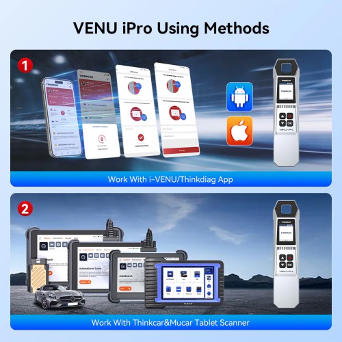 THINKCAR VENU IPRO Tire Pressure Diagnosis Tool, Supports Sensor Activation/ Programming/ Learning, Tire Pressure Fault Diagnosis