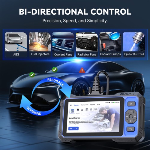 THINKCAR MUCAR 632 Diagnostic Scanner Supports 15+ Maintenance Functions, Full OBD2 Functions, Lifetime Free Update