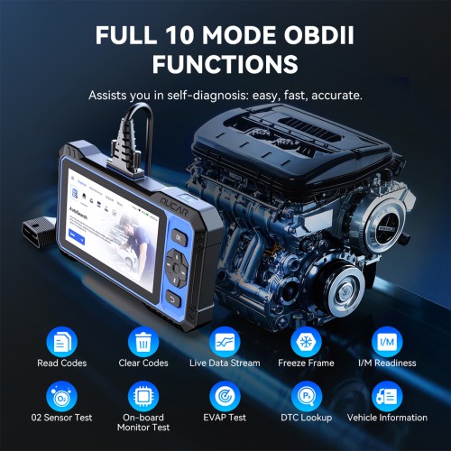 THINKCAR MUCAR 632 Diagnostic Scanner Supports 15+ Maintenance Functions, Full OBD2 Functions, Lifetime Free Update