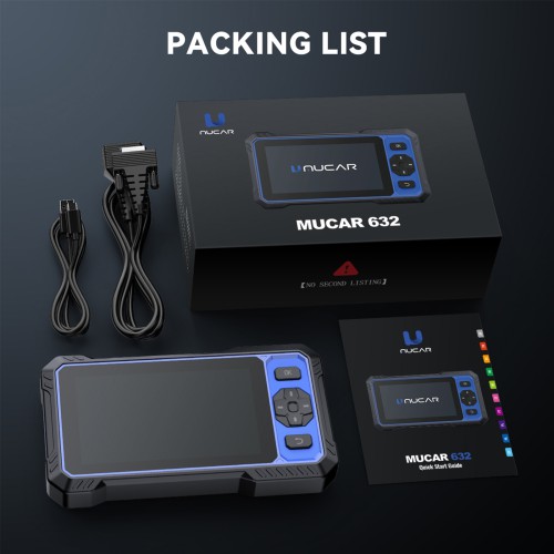 THINKCAR MUCAR 632 Diagnostic Scanner Supports 15+ Maintenance Functions, Full OBD2 Functions, Lifetime Free Update