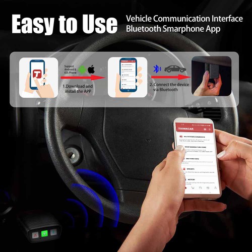 Originale ThinkCar Pro Nuovo Autodiagnosi 15 Funzione di Ripristino del Servizio Bluetooth OBD2 Scanner Professionale Easydiag