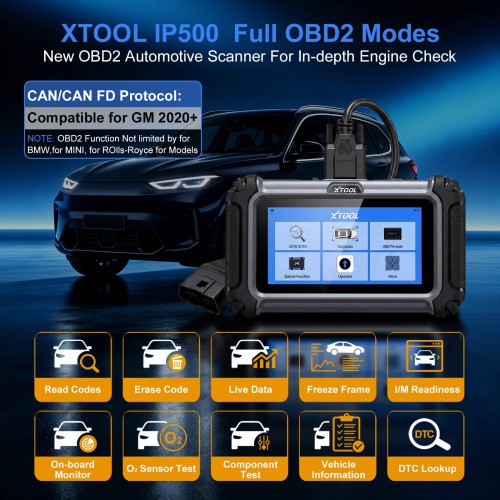XTOOL IP500 BMR Diagnostic Scanner A Comprehensive Diagnostic Solution for BMW, for MINI, and for Rolls-Royce
