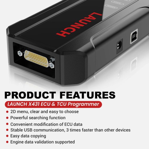 Launch X431 ECU TCU Programmer con Gearbox Connectors Package Multi-language Supporta Lingua Italiana