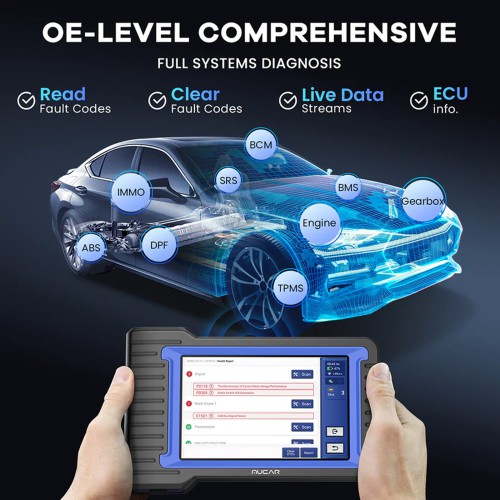 THINKCAR MUCAR VO7 S Automotive OBD2 Scanner, Supports CAN-FD Protocol, 28+ Reset Functions, OE-Level All-Systems Diagnostics, Lifetime Free Updates