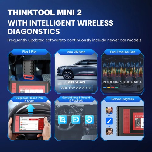 THINKCAR THINKTOOL MINI2, Supports CAN-FD Protocol, 16 Languages, 28 Maintenance Services