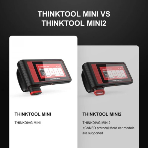 THINKCAR THINKTOOL MINI2, Supports CAN-FD Protocol, 16 Languages, 28 Maintenance Services