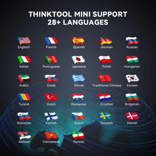 THINKCAR THINKTOOL MINI, Supports 28+ Languages, 28 Reset Functions, OE-level Full System Diagnostic