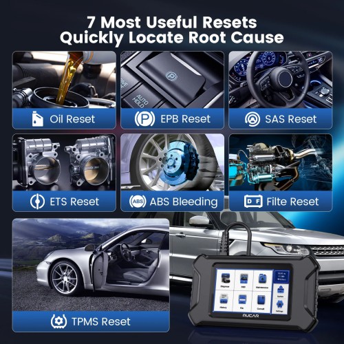 THINKCAR MUCAR CS6 Diagnostic Scanner Supports 6 System Diagnoses, 7 Reset Service Functions, Full OBD2 Functions