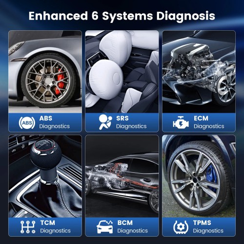 THINKCAR MUCAR CS6 Diagnostic Scanner Supports 6 System Diagnoses, 7 Reset Service Functions, Full OBD2 Functions